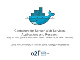 Containers for sensor web services,...